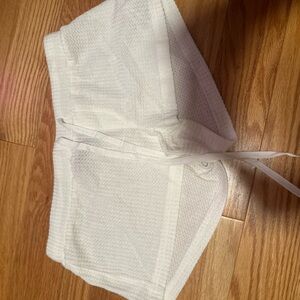 Edikted White Textured Sleep Shorts